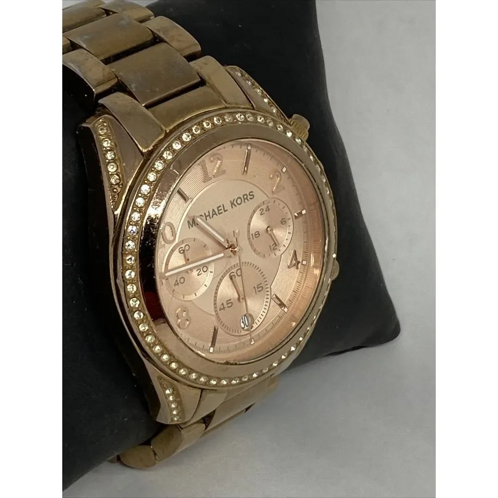 Michael Kors MK5263 Women's Stainless Steel Rose Gold Analog Dial Watch GE431